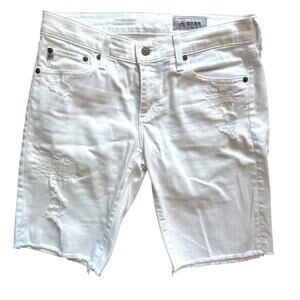 AG ADRIANA GOLDSMIED NIKKI WHITE DENIM SHORTS WOMENS size 28